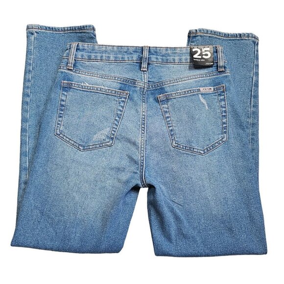 Joe's Jeans Mid-Rise Distressed Tomboy Slim Jeans Pockets Blue Women Size 25 NWT - Picture 12 of 12
